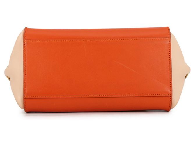 Bolsa de mão pequena Gancini Salvatore Ferragamo Rosa Branco Laranja - vista 3