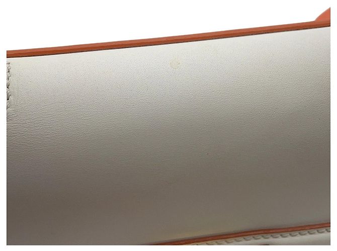 Bolsa de mão pequena Gancini Salvatore Ferragamo Rosa Branco Laranja - vista 7