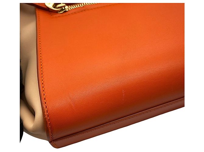 Bolsa de mão pequena Gancini Salvatore Ferragamo Rosa Branco Laranja - vista 9