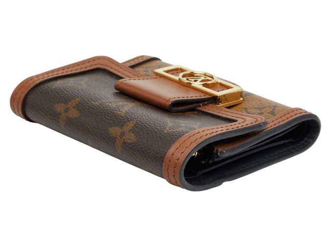 Cartera compacta de tres pliegues Louis Vuitton Monogram Reverse Dauphine Castaño - vista 5