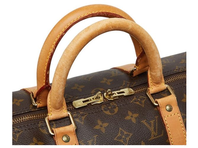 Borsa Boston Louis Vuitton Monogram Keepall 50 Marrone - vista 8
