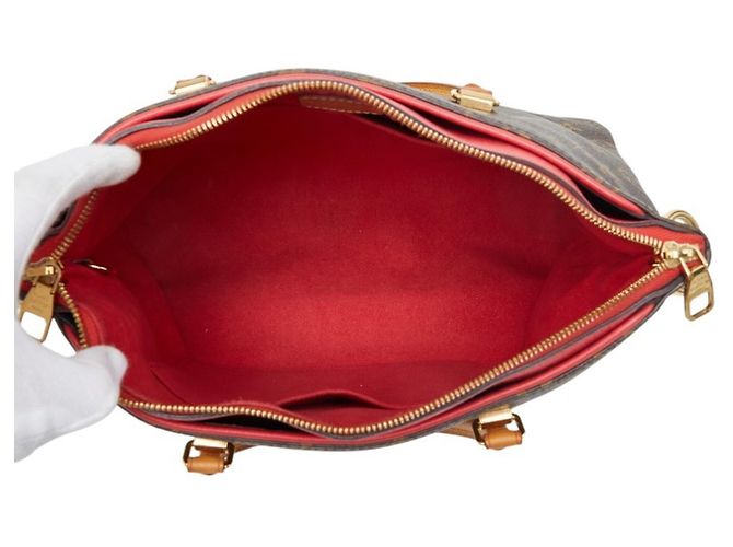 Borsa Louis Vuitton Monogram Pallas Marrone Rosso Fuschia - vista 10