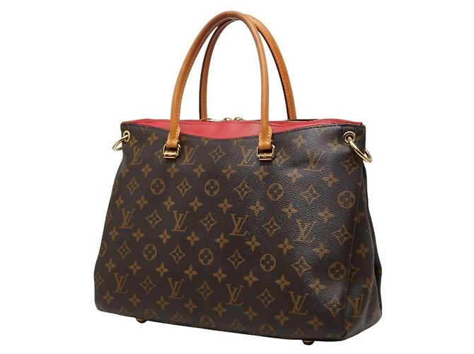 Borsa Louis Vuitton Monogram Pallas Marrone Rosso Fuschia - vista 2