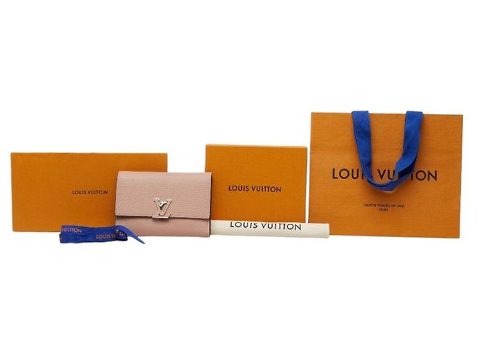 Louis Vuitton Portefeuille Capucines Compact Klapperbörse Pink - Ansicht 11