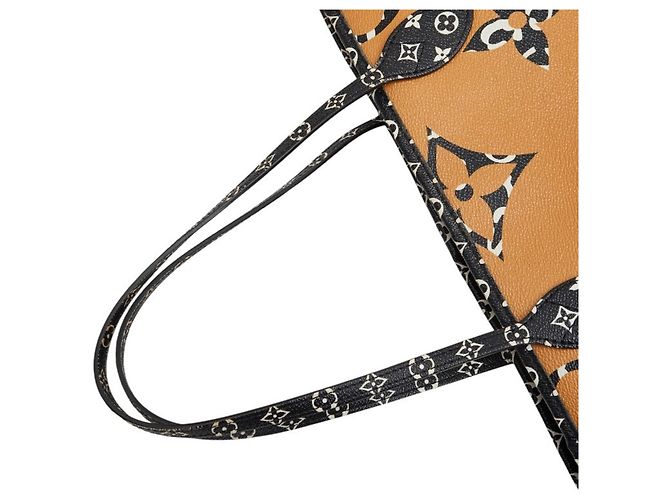 Borsa Tote Louis Vuitton Monogram Jungle Neverfull MM Multicolore Crudo Cammello - vista 10