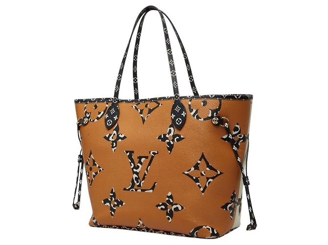 Borsa Tote Louis Vuitton Monogram Jungle Neverfull MM Multicolore Crudo Cammello - vista 2