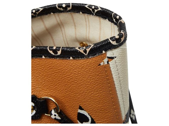 Borsa Tote Louis Vuitton Monogram Jungle Neverfull MM Multicolore Crudo Cammello - vista 8