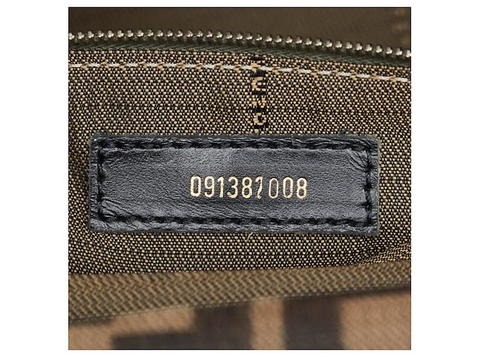 Borsa Fendi Zucca marrone in pelle e tela - vista 15