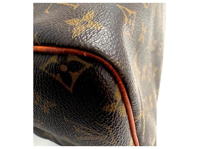 Borsa Louis Vuitton Monogram Speedy 30 Marrone Beige - vista 12