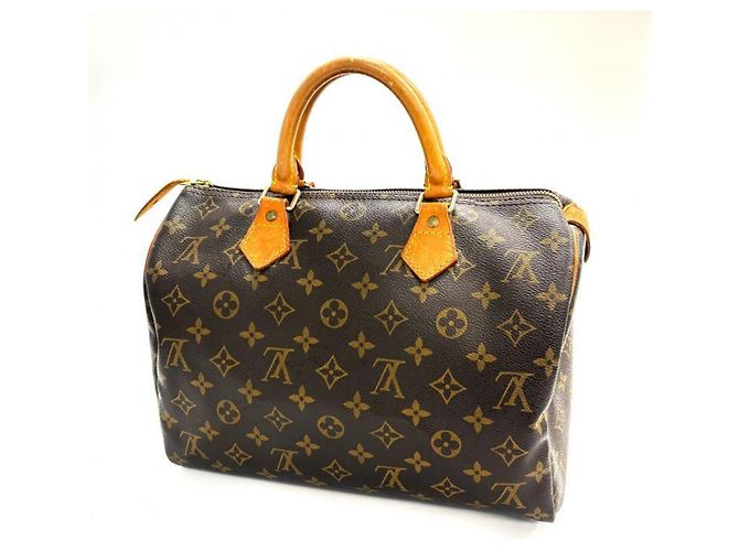 Borsa Louis Vuitton Monogram Speedy 30 Marrone Beige - vista 2