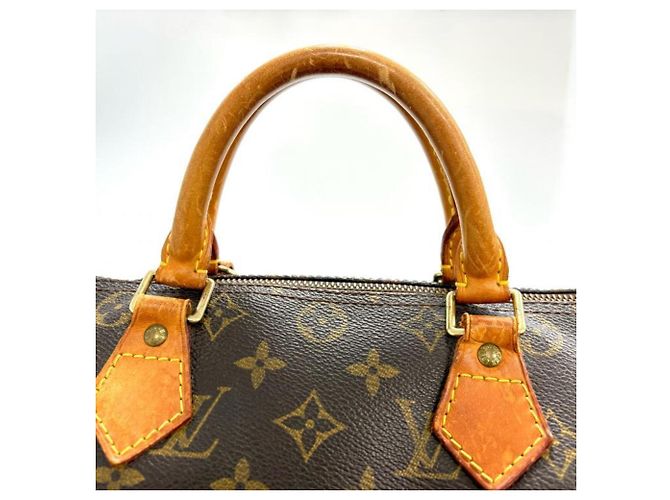 Borsa Louis Vuitton Monogram Speedy 30 Marrone Beige - vista 5