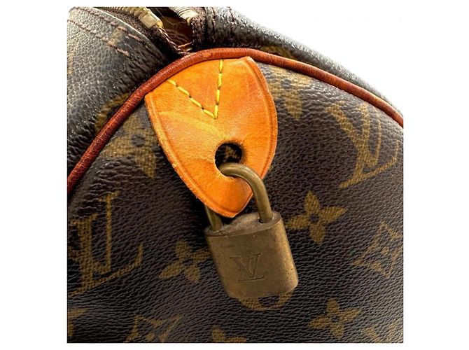 Borsa Louis Vuitton Monogram Speedy 30 Marrone Beige - vista 8