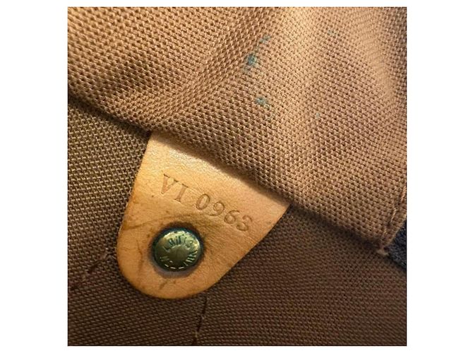 Borsa Louis Vuitton Monogram Speedy 30 Marrone Beige - vista 12