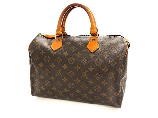 Borsa Louis Vuitton Monogram Speedy 30 Marrone Beige - vista 2
