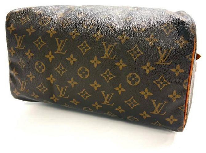 Borsa Louis Vuitton Monogram Speedy 30 Marrone Beige - vista 3