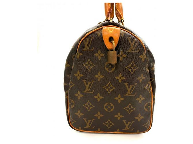 Borsa Louis Vuitton Monogram Speedy 30 Marrone Beige - vista 4