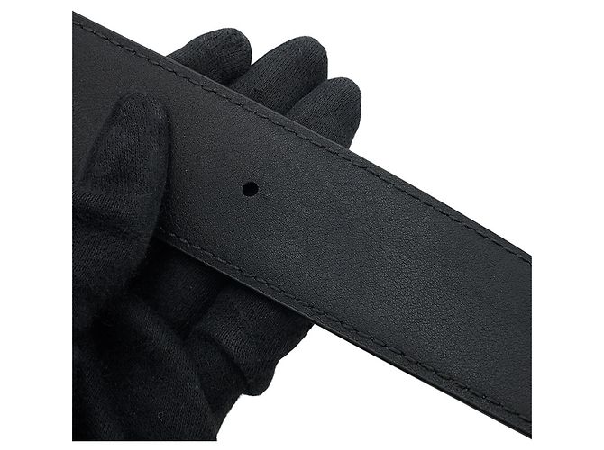 Balenciaga Ledergürtel mit BB-Schnalle Schwarz Grün - Ansicht 6