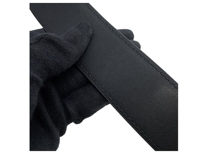 Balenciaga Ledergürtel mit BB-Schnalle Schwarz Grün - Ansicht 7