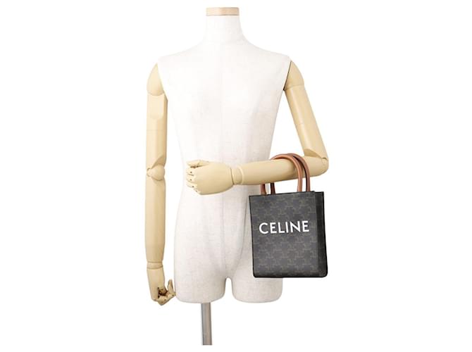 Céline Borsa cabas verticale mini Triomphe in pelle Celine - vista 4