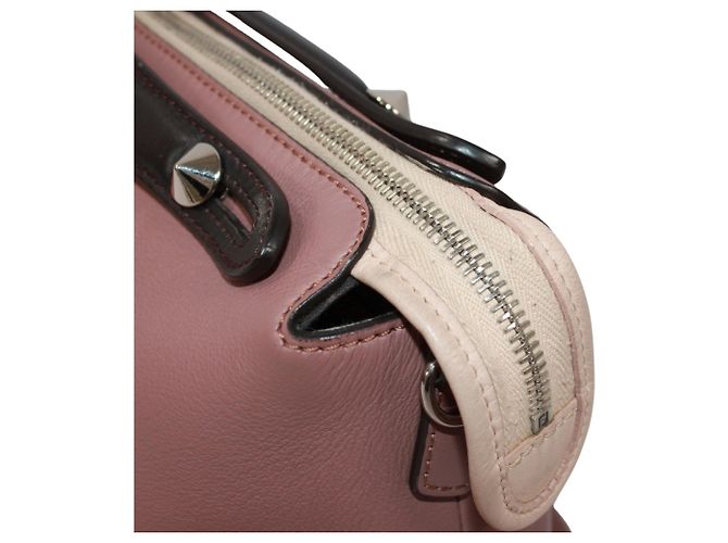 Borsa a Spalla Fendi By The Way Medium Nero Rosa Crudo - vista 15