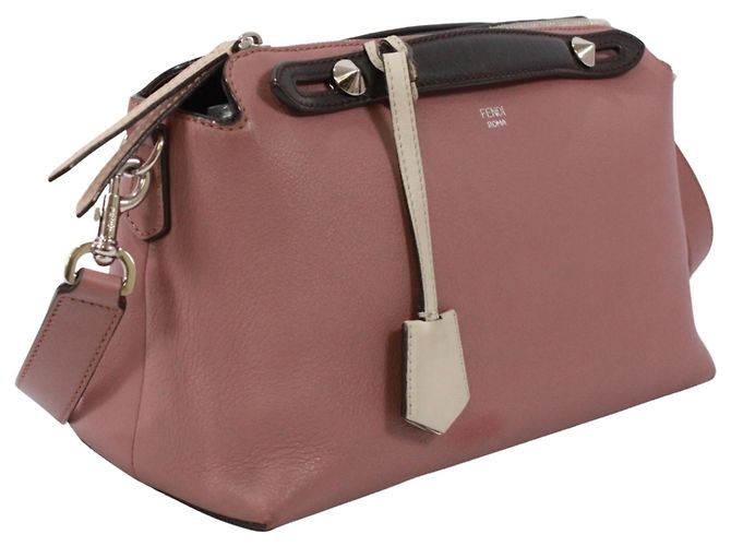 Borsa a Spalla Fendi By The Way Medium Nero Rosa Crudo - vista 2