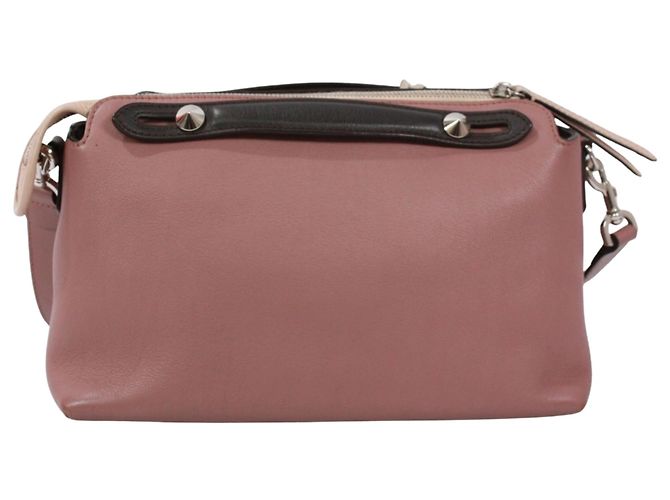 Borsa a Spalla Fendi By The Way Medium Nero Rosa Crudo - vista 3