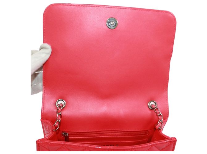 Bolsa de ombro Chanel acolchoada com corrente Rosa - vista 10