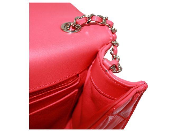 Bolsa de ombro Chanel acolchoada com corrente Rosa - vista 12