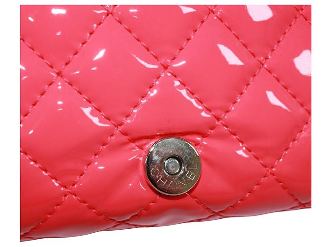 Bolsa de ombro Chanel acolchoada com corrente Rosa - vista 15
