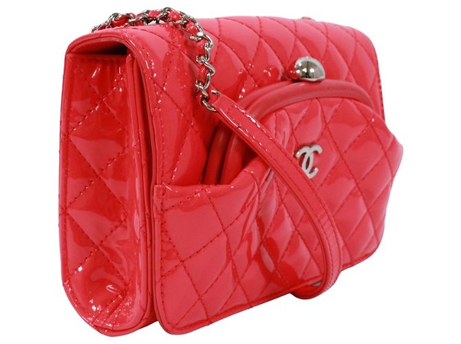 Bolsa de ombro Chanel acolchoada com corrente Rosa - vista 2