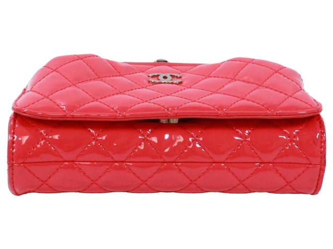 Bolsa de ombro Chanel acolchoada com corrente Rosa - vista 4