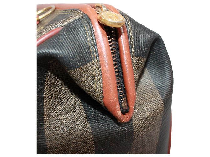 Borsa Mini Boston FENDI Marrone Nero Cachi - vista 17