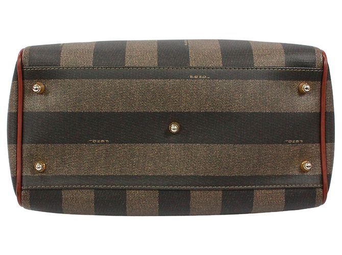 Borsa Mini Boston FENDI Marrone Nero Cachi - vista 4