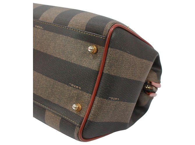 Borsa Mini Boston FENDI Marrone Nero Cachi - vista 5