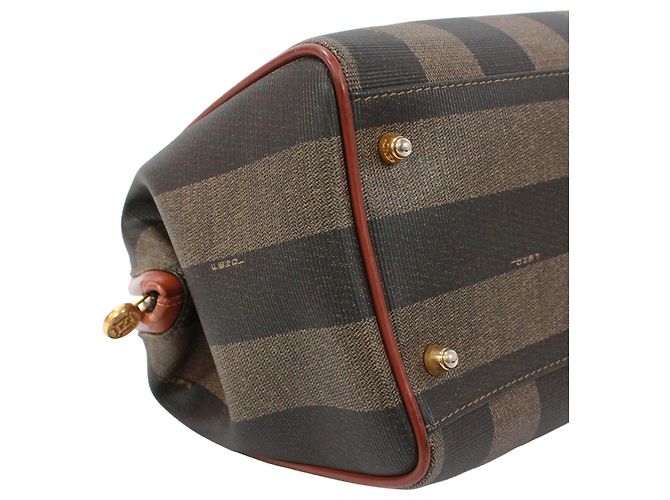 Borsa Mini Boston FENDI Marrone Nero Cachi - vista 6