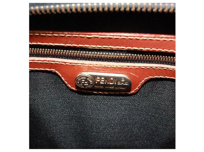 Borsa Mini Boston FENDI Marrone Nero Cachi - vista 9
