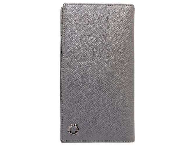 Bulgari Cartera larga de cuero gris Bvlgari Castaño - vista 2