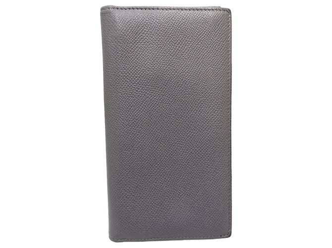 Bulgari Cartera larga de cuero gris Bvlgari Castaño - vista 4