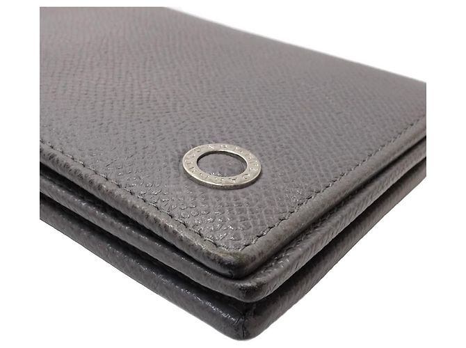 Bulgari Cartera larga de cuero gris Bvlgari Castaño - vista 6