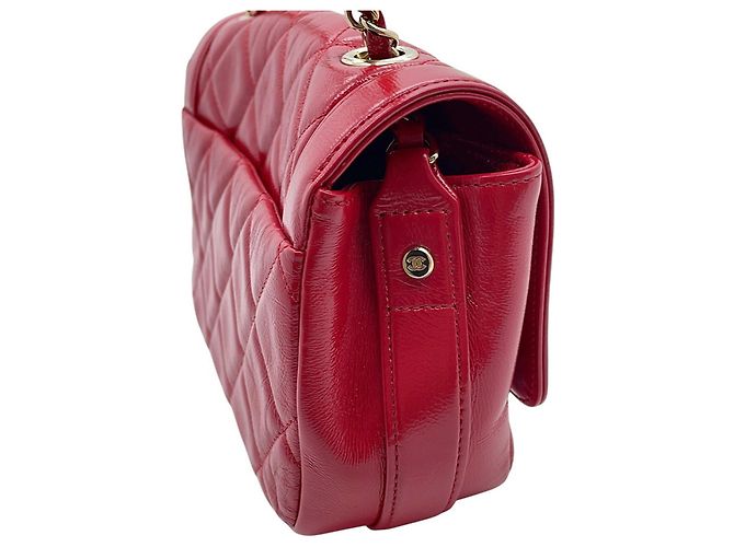 Borsa a Spalla Chanel Matelasse Chain Rosso - vista 10
