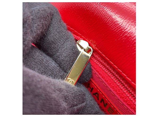 Borsa a Spalla Chanel Matelasse Chain Rosso - vista 7