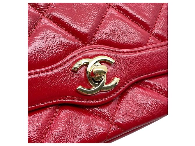 Borsa a Spalla Chanel Matelasse Chain Rosso - vista 9