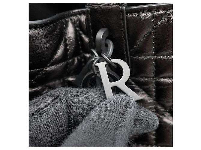 Borsa Christian Dior Macro Cannage Toujours Small Nero - vista 11