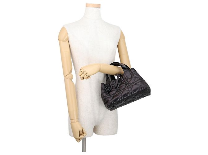 Borsa Christian Dior Macro Cannage Toujours Small Nero - vista 4