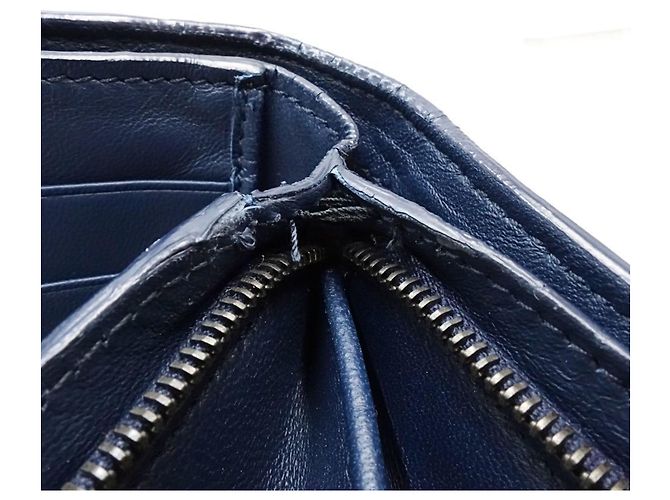 Cartera Bi-Fold Intrecciato Bottega Veneta Azul marino - vista 10