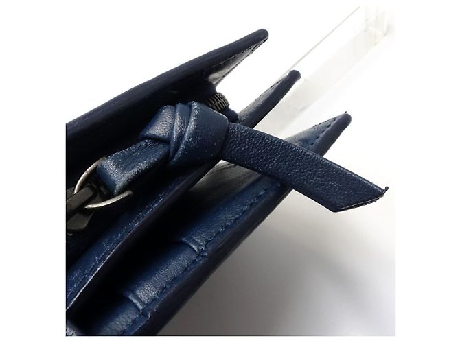 Cartera Bi-Fold Intrecciato Bottega Veneta Azul marino - vista 12