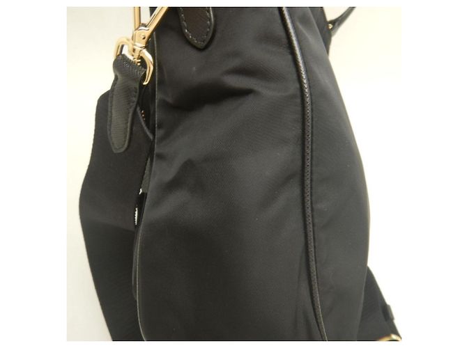 Borsa a mano nera in nylon e pelle Prada Nero - vista 13