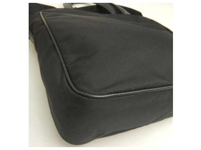 Borsa a mano nera in nylon e pelle Prada Nero - vista 14