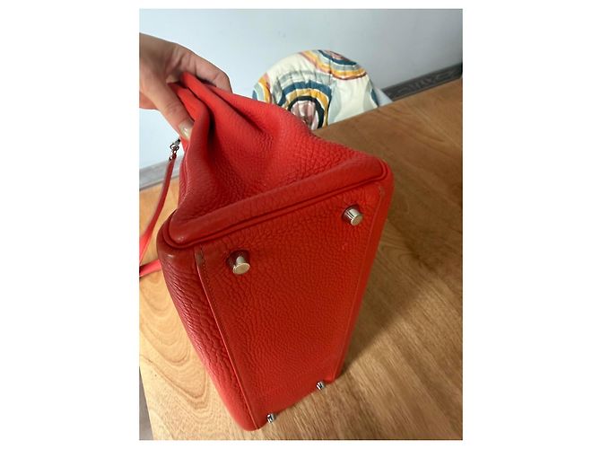 Bolso Hermès Kelly 32 Togo Roja - vista 5