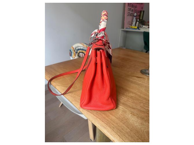Bolso Hermès Kelly 32 Togo Roja - vista 8